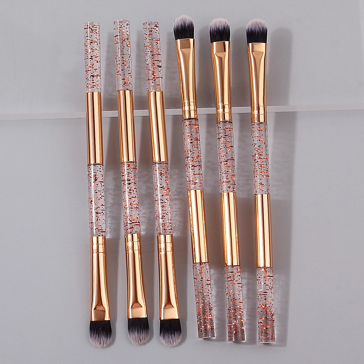 6PCS glitter powder eye shadow makeup brush soft bristle smudge brush concealer brush multifunctional facial makeup brush set
