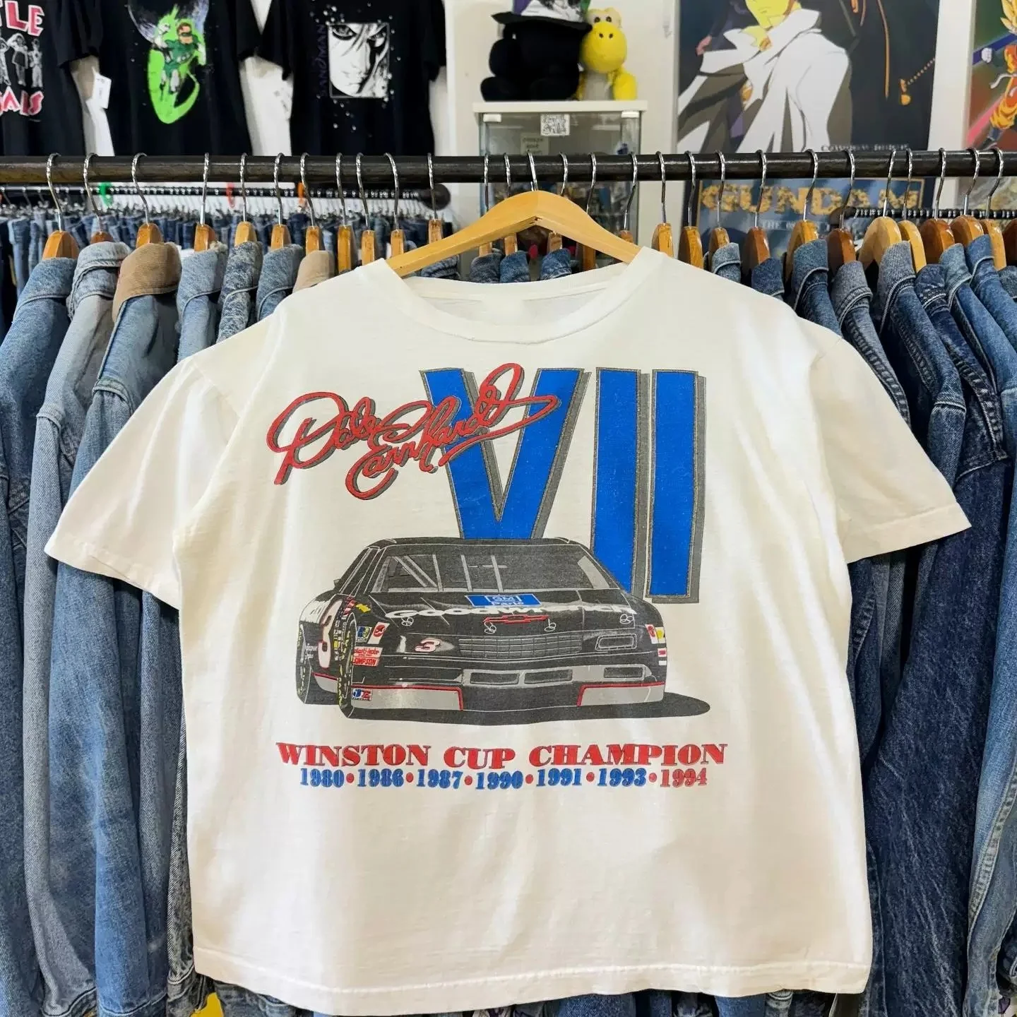 Vintage 1994 Dale Earnhardt 7X Winston Cup Champion NASCAR 3 Graphic T-Shirt Cotton Men Women Streetwear Tee