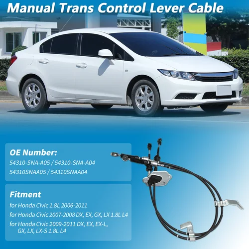 UXCELL No.54310SNAA04 Cable de palanca de cambios de transmisión Manual para Honda Civic 2006-2011