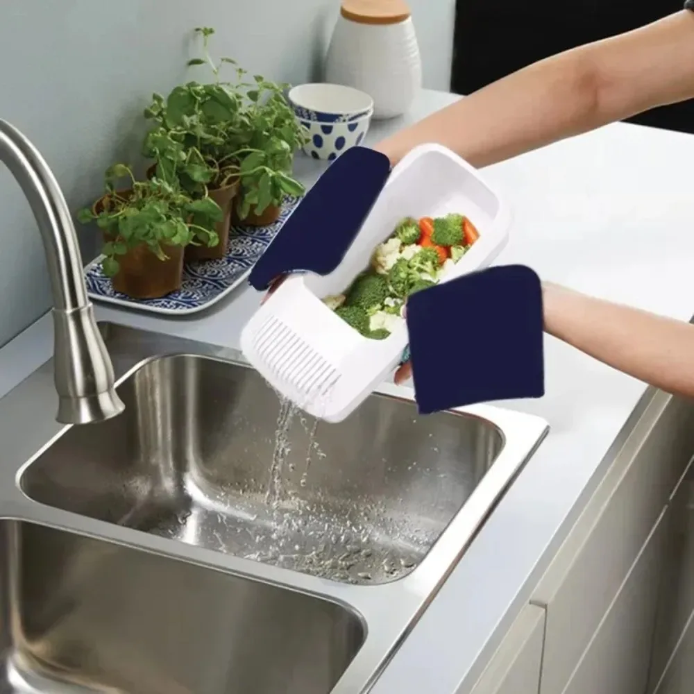 Microwave Noodles Pasta Cooker With Strainer Eco-Friendly Plastic Spaghetti Vegetable Steamer Dishwasher Kitchen Accessories New