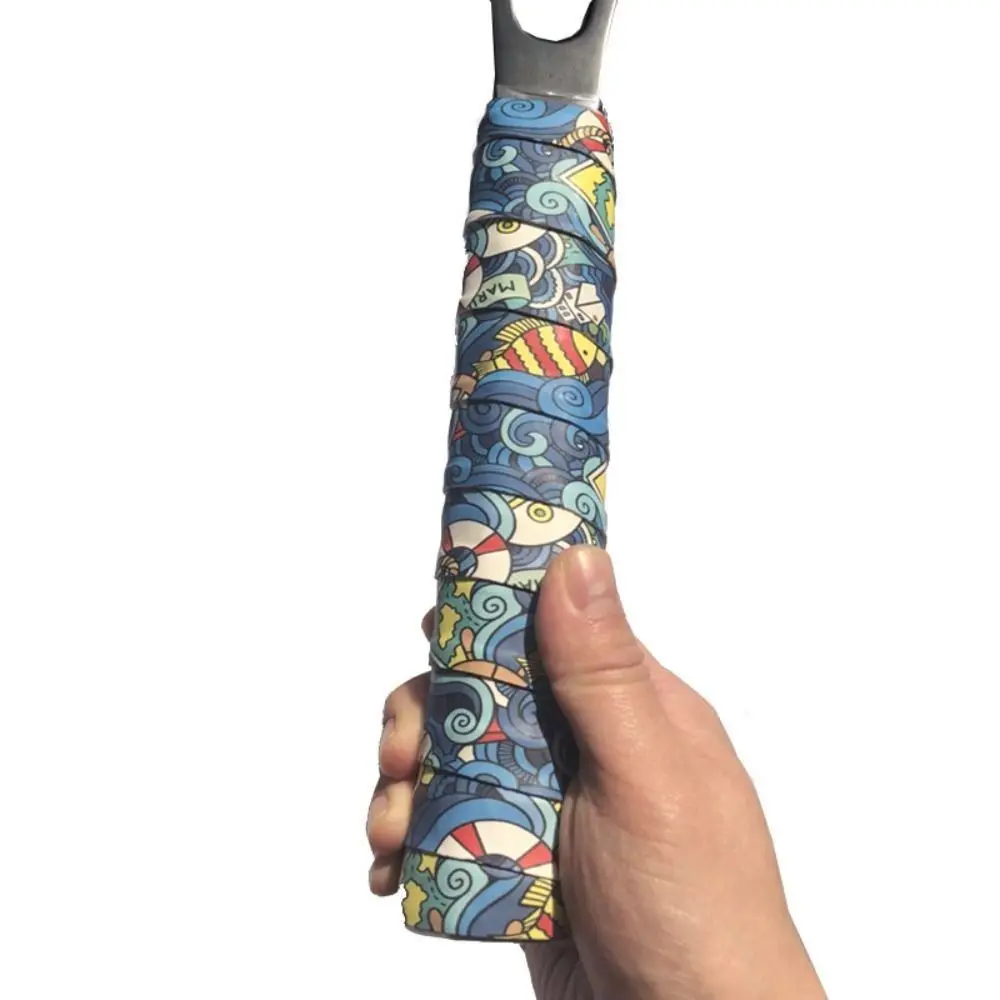 ثلاثية الأبعاد الطباعة قبضة عرق الفرقة Skidproof دائم تنس Overgrips لزجة لطيف الصيد رود غطاء مقبض مضرب بدمنتون #2