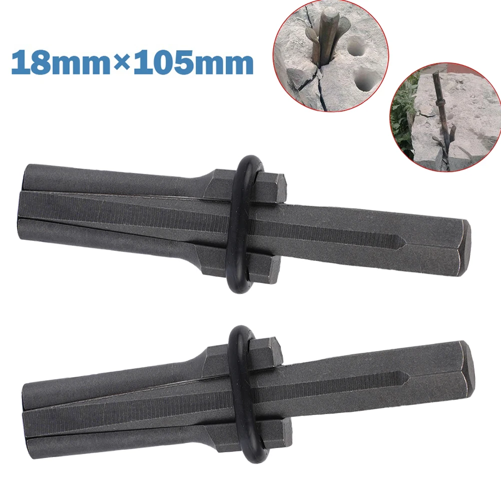 Concrete Rock Stone Splitters Quarrying Tools 2pcs Chromium Vanadium Alloy Steel Toughness Stone Cleaving Tools