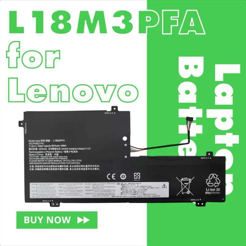 

High-Capacity Laptop Battery for Lenovo Yoga C740-15IML L18M3PFA L18D3PF2