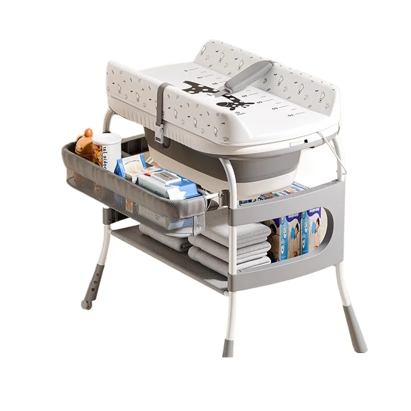 2-In-1 Diaper Table Baby Care Table Newborn Diaper Change Bath Massage Touch Baby Multifunctional Movable