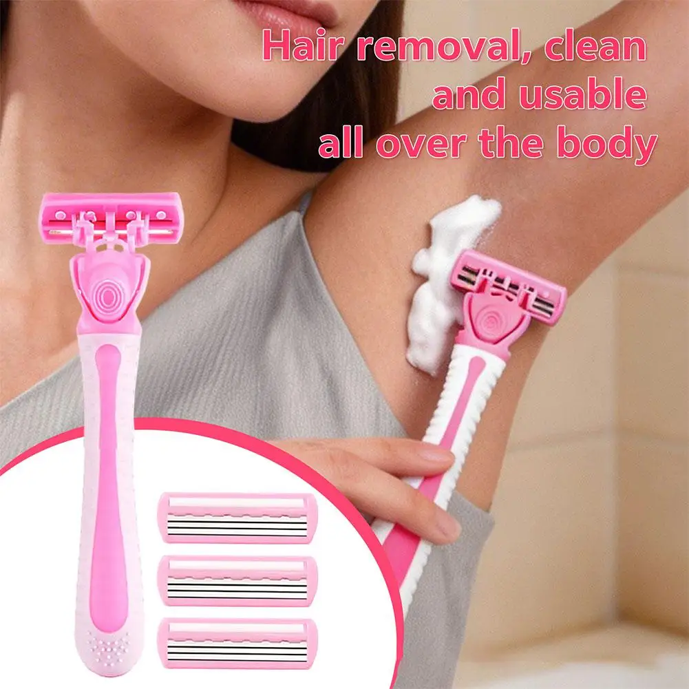 Manual Body Hair Removal Razor For Women Underarm Leg Bikini Shaving Shaver With Replaceable Blade Refills Tool