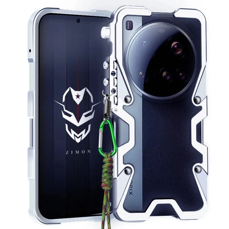 

Bumper Phone Case For Xiaomi 15 14 Ultra Armor Screw Aluminium Metal Frame Heavy Duty Shockproof Protective Shell Back Cover