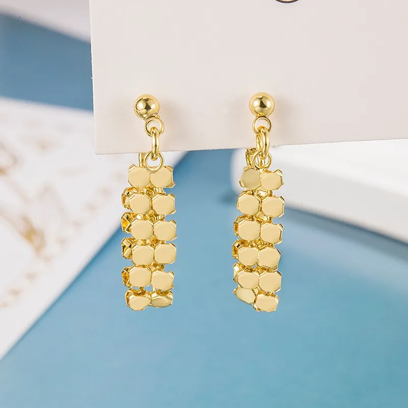 ANENJERY Sequin Shiny Long Tassel Stud Earrings for Women Girl New Design Luxury Dangle Earring Jewelry Accessories