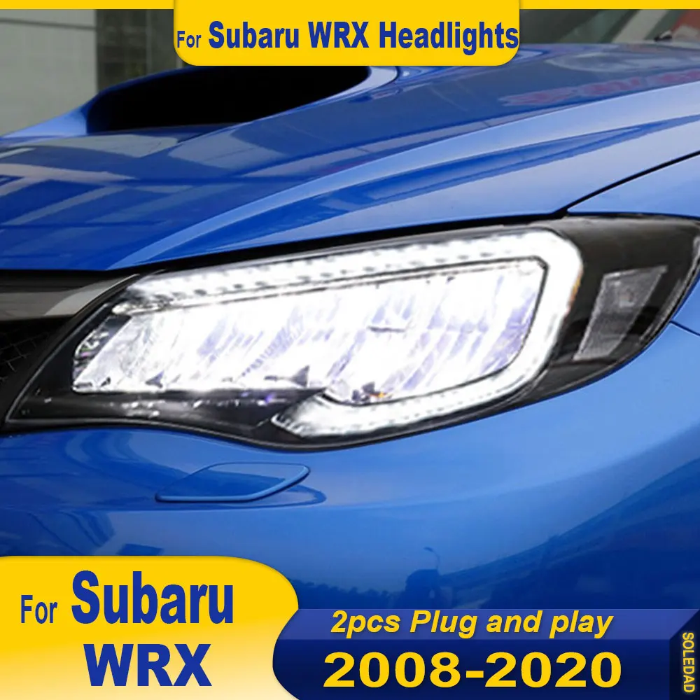 

Автомобильные светодиодные фары для Subaru WRX Impreza, светодиодные фары 2008-2020 WRX, лампа Drl, линза проектора, аксессуары для фар Plug and Play