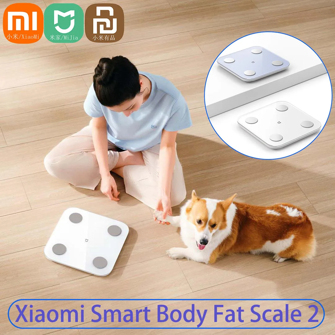 Xiaomi Weegschaal Bluetooth 5.0 Mijia Lichaamsvet Schaal S400 Smart Home Lichaamssamenstelling 150KG Test Hartslag Verborgen LED Display