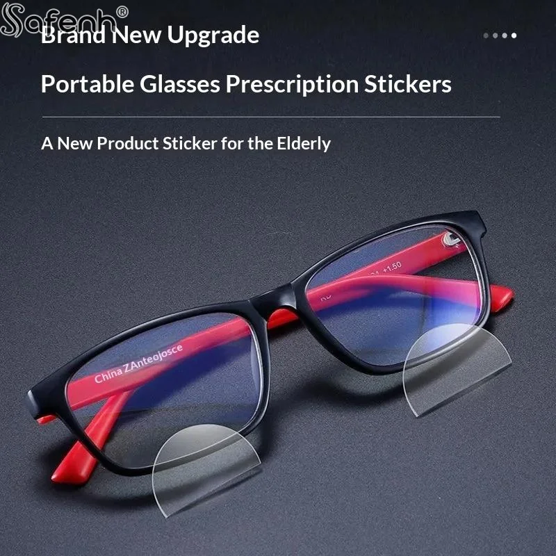 1pair  Liquid Silicone Bifocal Reading Glasses Lens Stick-on Lenses Unisex Portable Reusable Compact Lenses