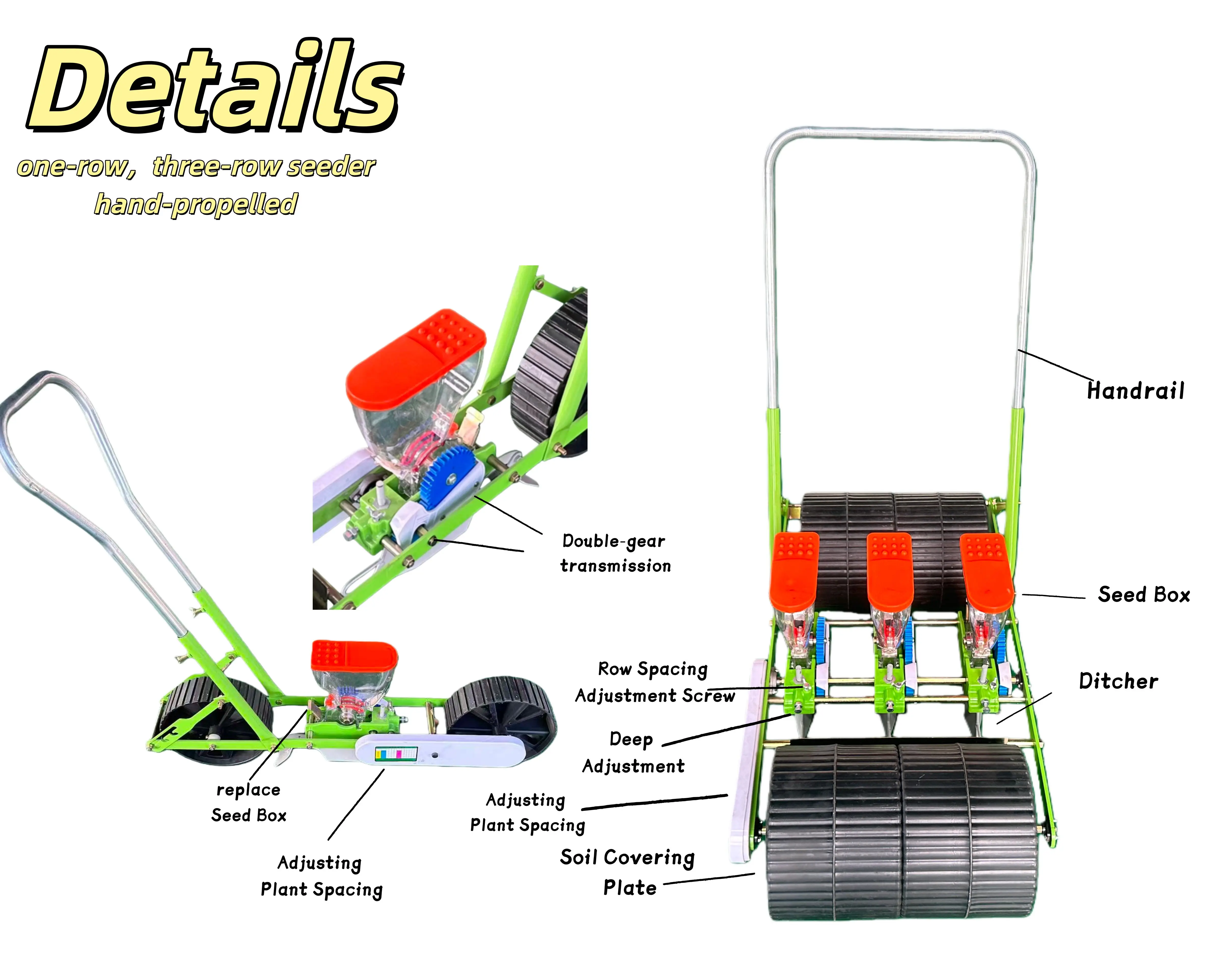 

Дешевая оптовая продажа, сеялка, сельское хозяйство, небольшой газонный трактор, однорядные горшки для семян, удобрения, ручной ручной сеялка для лука
