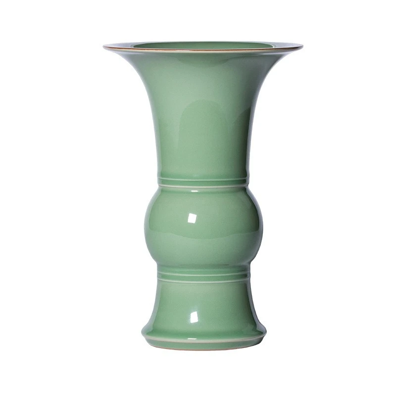 

Pure handmade vase retro high-end flower arrangement ceramic living room decoration