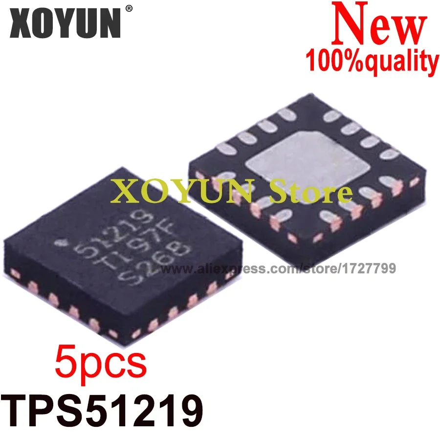 (5piece)100% New TPS51219RTER TPS51219 51219 QFN-16 Chipset