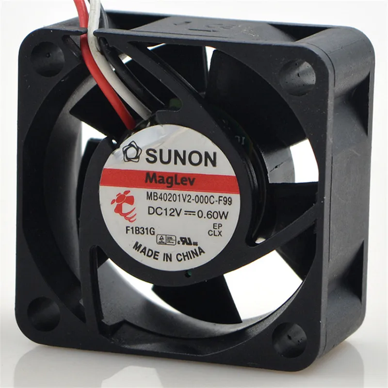 For Sunon MB40201V2-000C-F99 DC 12V 0.6A 4430RPM 4cm 4020 40x40x20mm Magnetic Bearing Cooling Fan