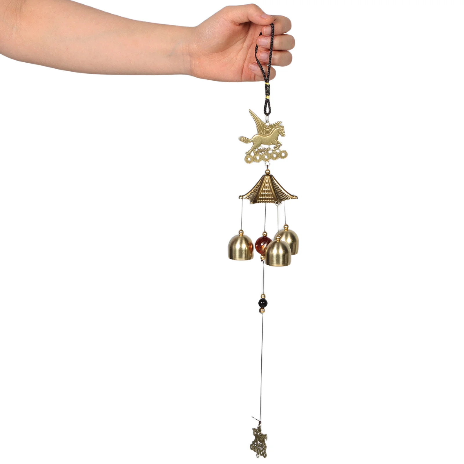 

Vintage Alloy Metal Horse Wind Chimes Bell Decorative Pendant Garden Yard Patio Porch Hanging Outdoor Decoration