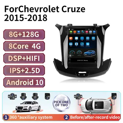 2din Android 10 For Chevrolet Cruze J300 2015 2016 2017 2018 Car radio multimedia video player GPS CarPlay Auto For Tesla styl