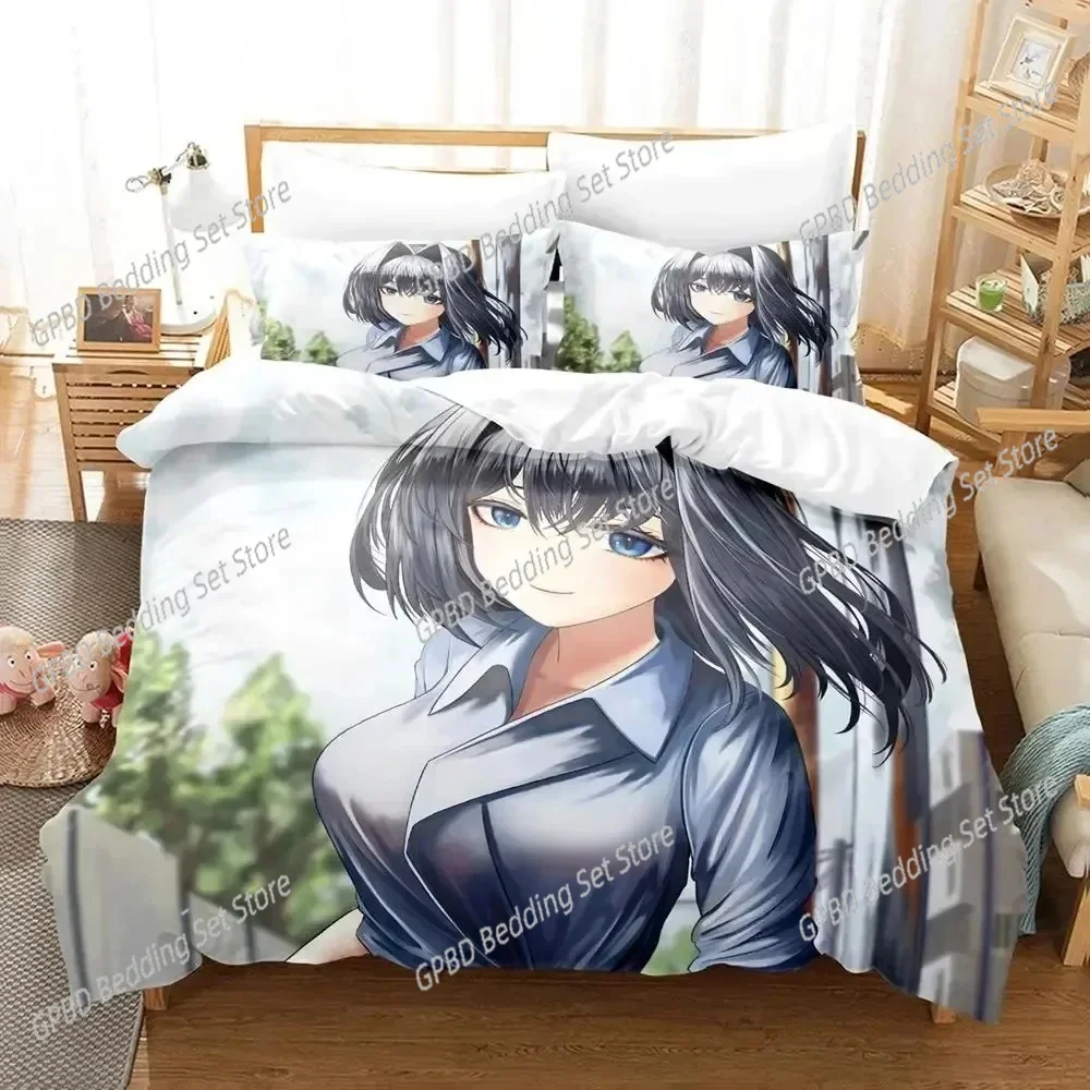 

3D Print Anime Ouro Kronii Bedding Set Single Twin Double Queen King Cal King Size Bed Linen Set