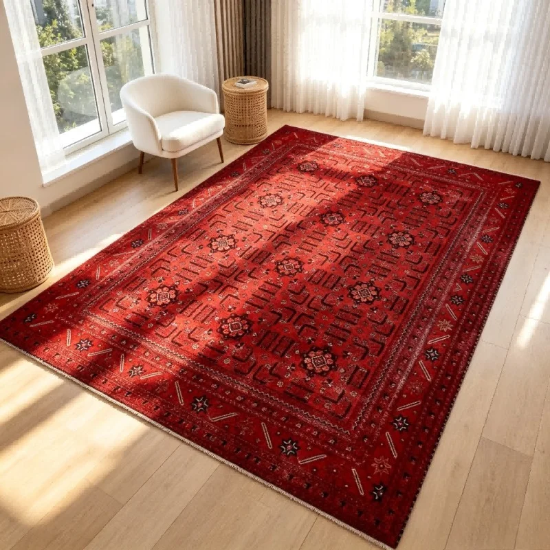Living Room Carpet Persian Vintage Style Rugs for Living Room Red Carpet Hallway Runner Entrance Traditional Doormat Rugs