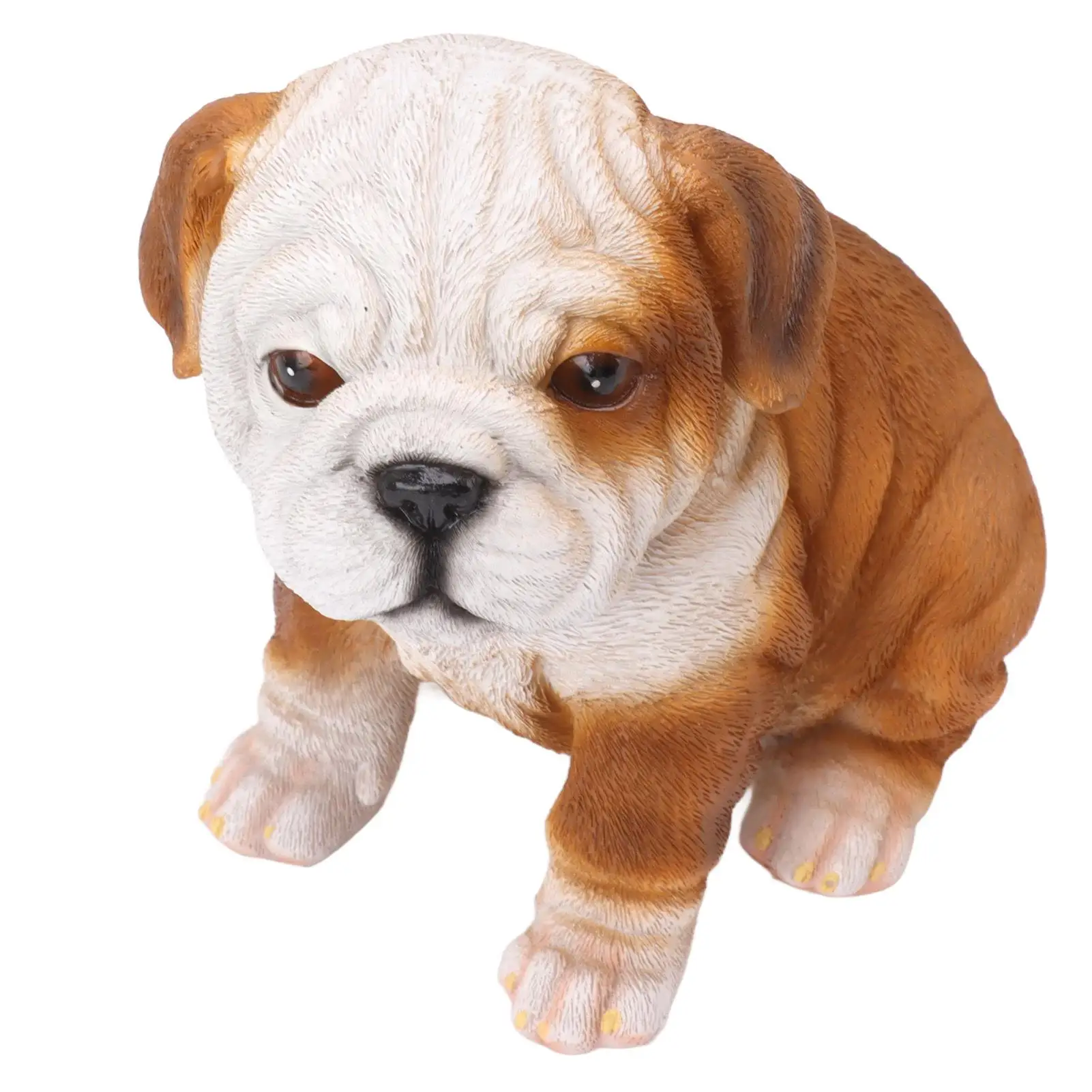 English Bulldog Puppy Statue - Garden Decor for patio & Home - Adorable Bulldog Figurine