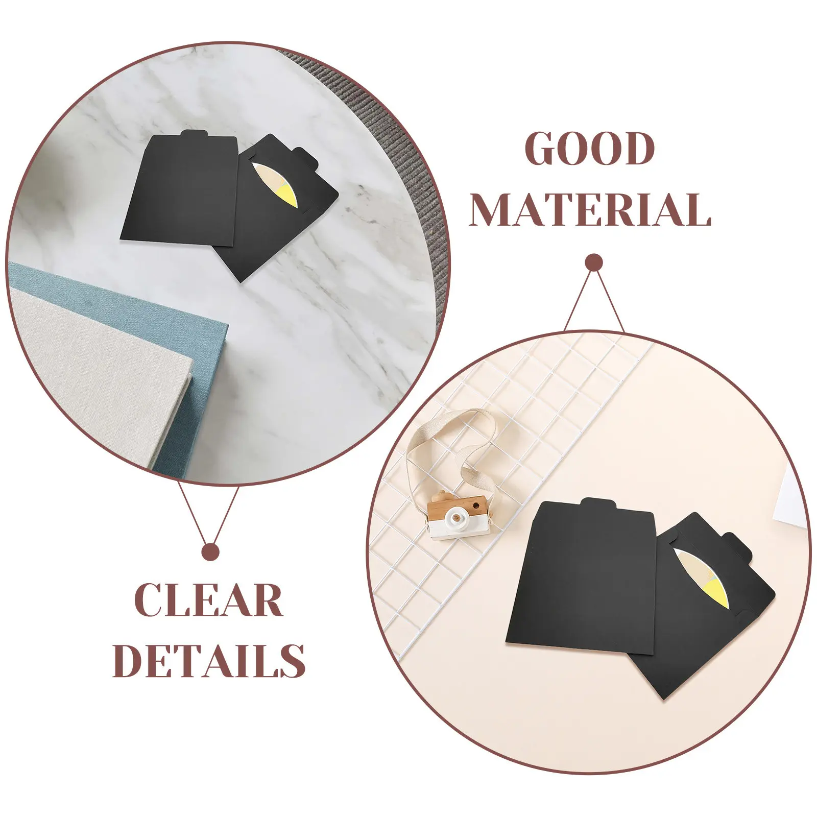 50Pcs Card Envelopes Paper Cd Bags for Cds Dvds Greeting Cards Invitations Business Tiny Envelopes Elegant Minimalist