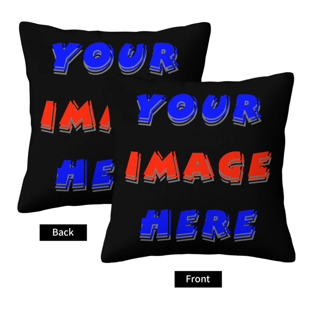 Your Image Here  Polyester Cushion Cover For Home Office Decorative Breathable Coussincase