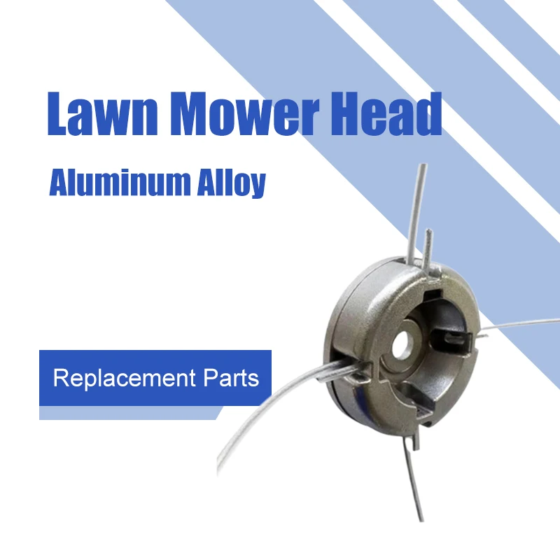 Cabezal de cortacésped Universal de aleación de aluminio con línea de corte de césped de acero de nailon, piezas de repuesto para cortacésped