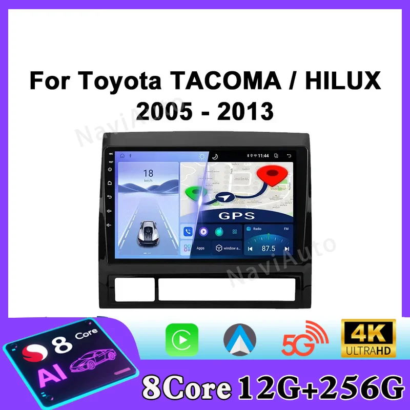 For Toyota Tacoma 2 HILUX 2005 - 2015 Car Radio Android Automotive Multimedia Player GPS Navigation Carplay Screen Auto Stereo