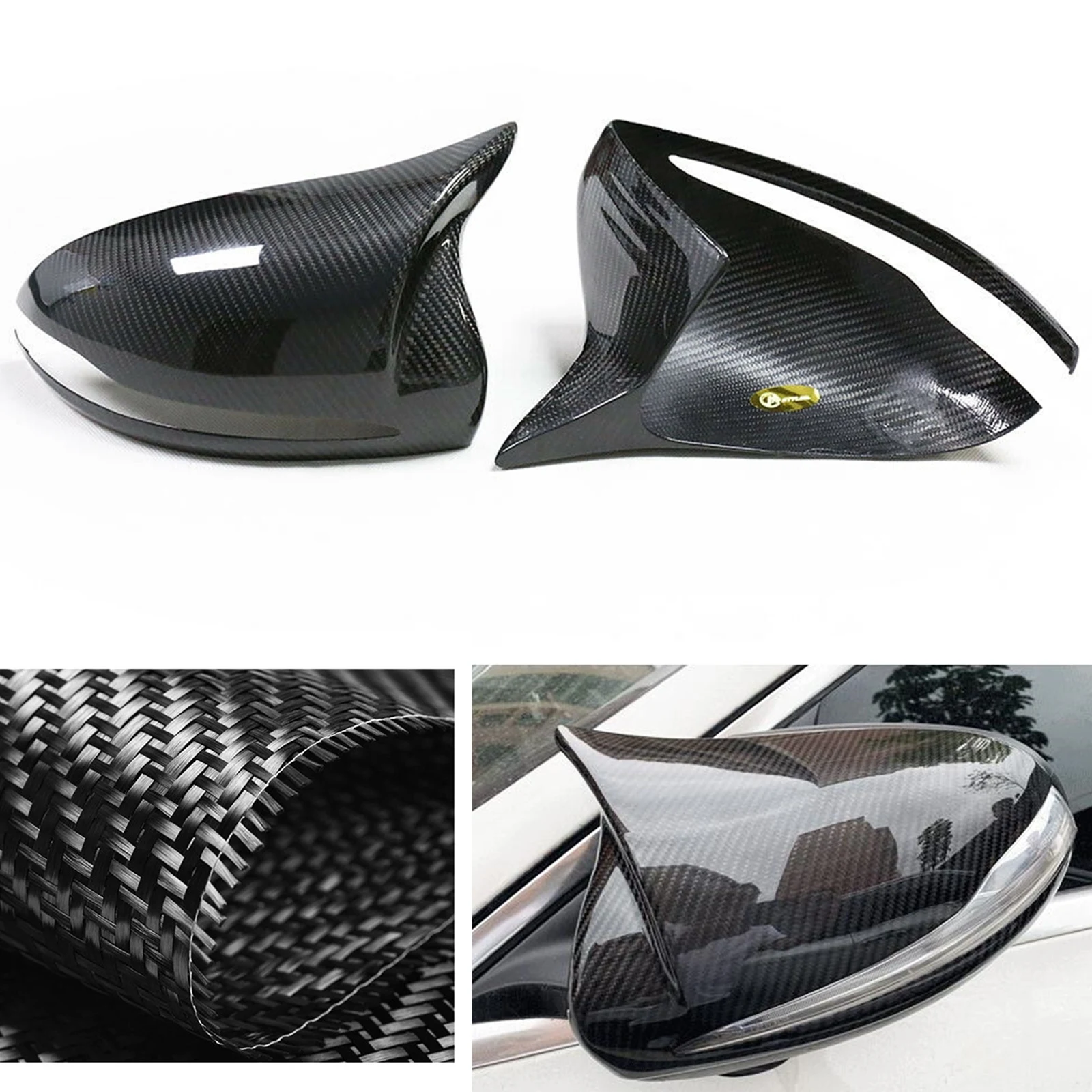 2 Pieces Car Exterior Mirror Cover Add On Side Rear View Caps Shell For Mercedes Benz W205 W213 W238 W222 W463 C217 W253 X253