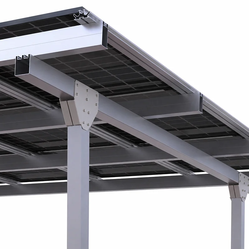 Solar PV Carport Steel Structure Parking Canopy Aluminum Frame Bracket with EV Charging Station Outdoor Energy Shelter System