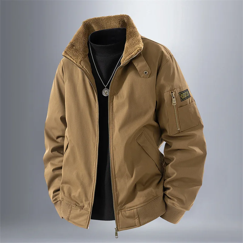 Men's Fleece Jacket Autumn Winter 2025 Warm Comfortable Skin-Friendly Soft Breathable Durable Outdoor Casual Coat for Men