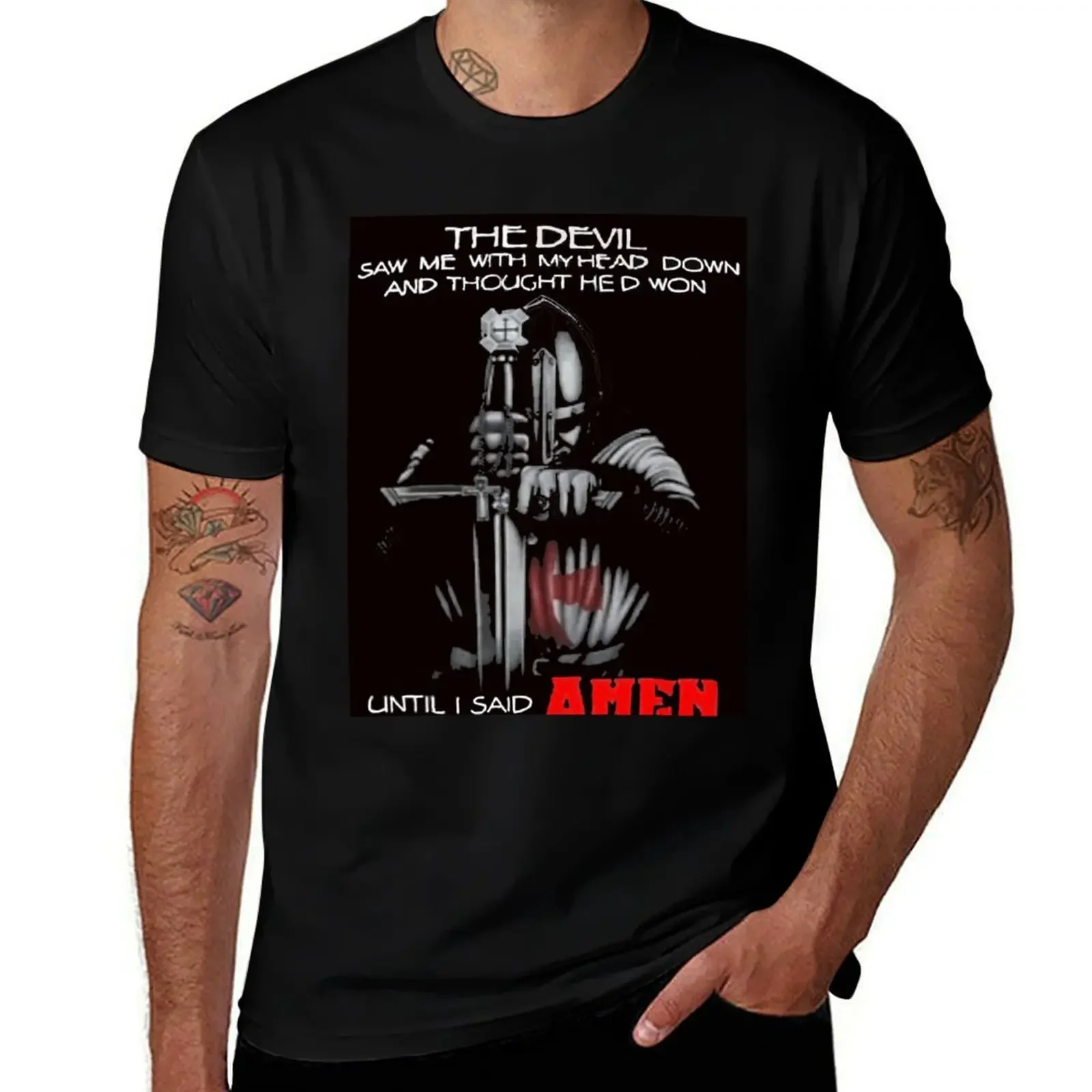 Warrior Soldier For the Army of God AMEN T-Shirt shirts graphic tees shirts graphic heavyweight t shirts for men