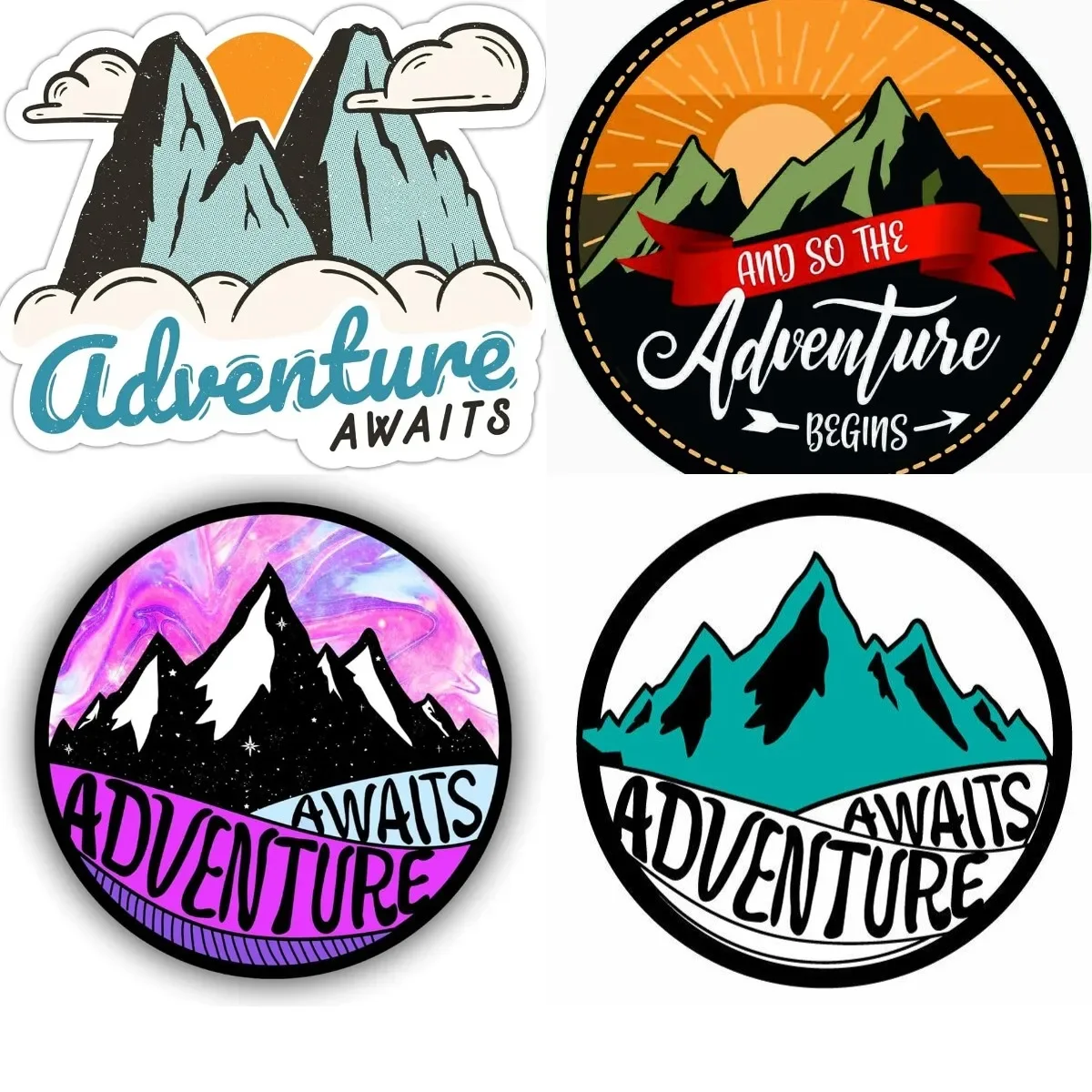 

Adventure Awaits Pink Galaxy Vinyl Decal for Auto Cars Trucks Windshield Laptop Camper Tuning Bumper Sticker