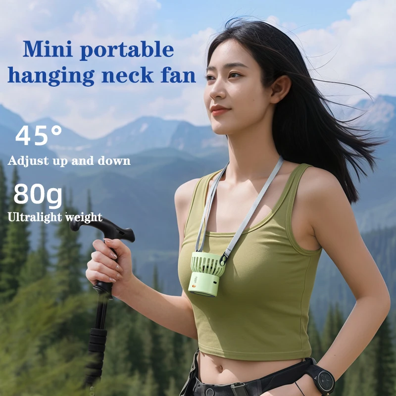 Eary Mini-handventilator met 3-snelheden Wind Krachtige luchtstroom Draagbare persoonlijke ventilator Buiten Kleine luchtkoelventilator Geschikt voor nekbureau