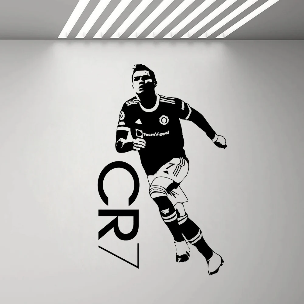 Ronaldo Football Wall Sticker Football Athlete Wall Decal for Home Kids Room Wall Decor Kids Gifts Vinyl Removabel Mural A860