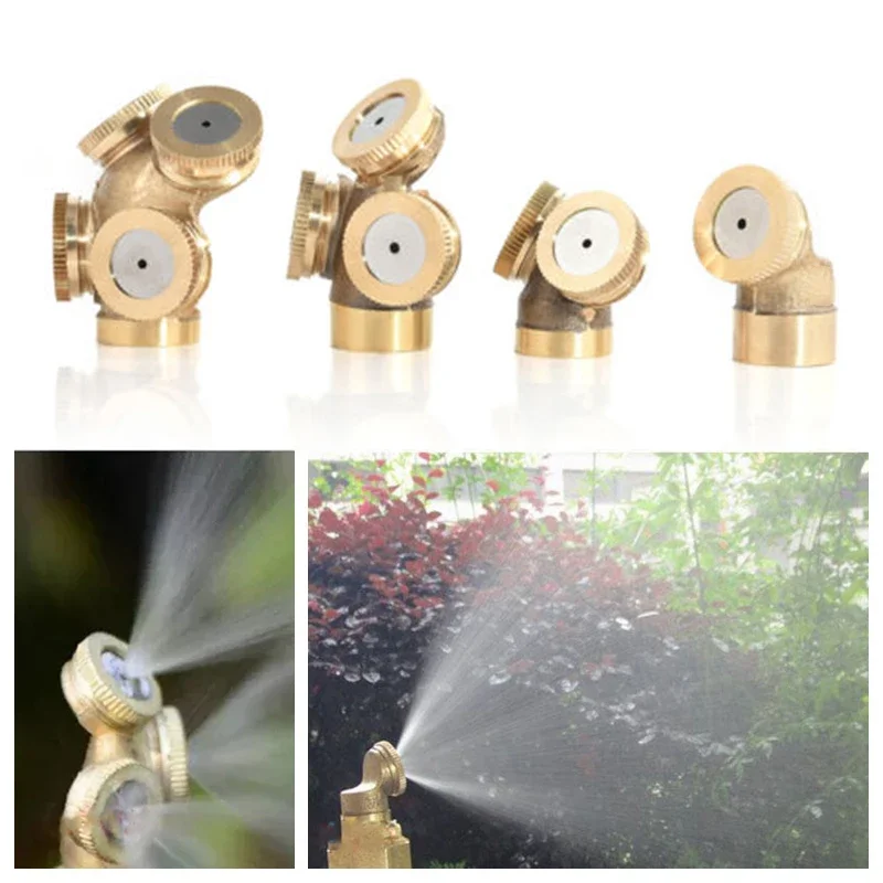 Gold Nozzles Spray Nozzle Misting Spray Sprinklers Brass Garden High Pressure Hose Connector M14*1.5 Sprayer 1-3M