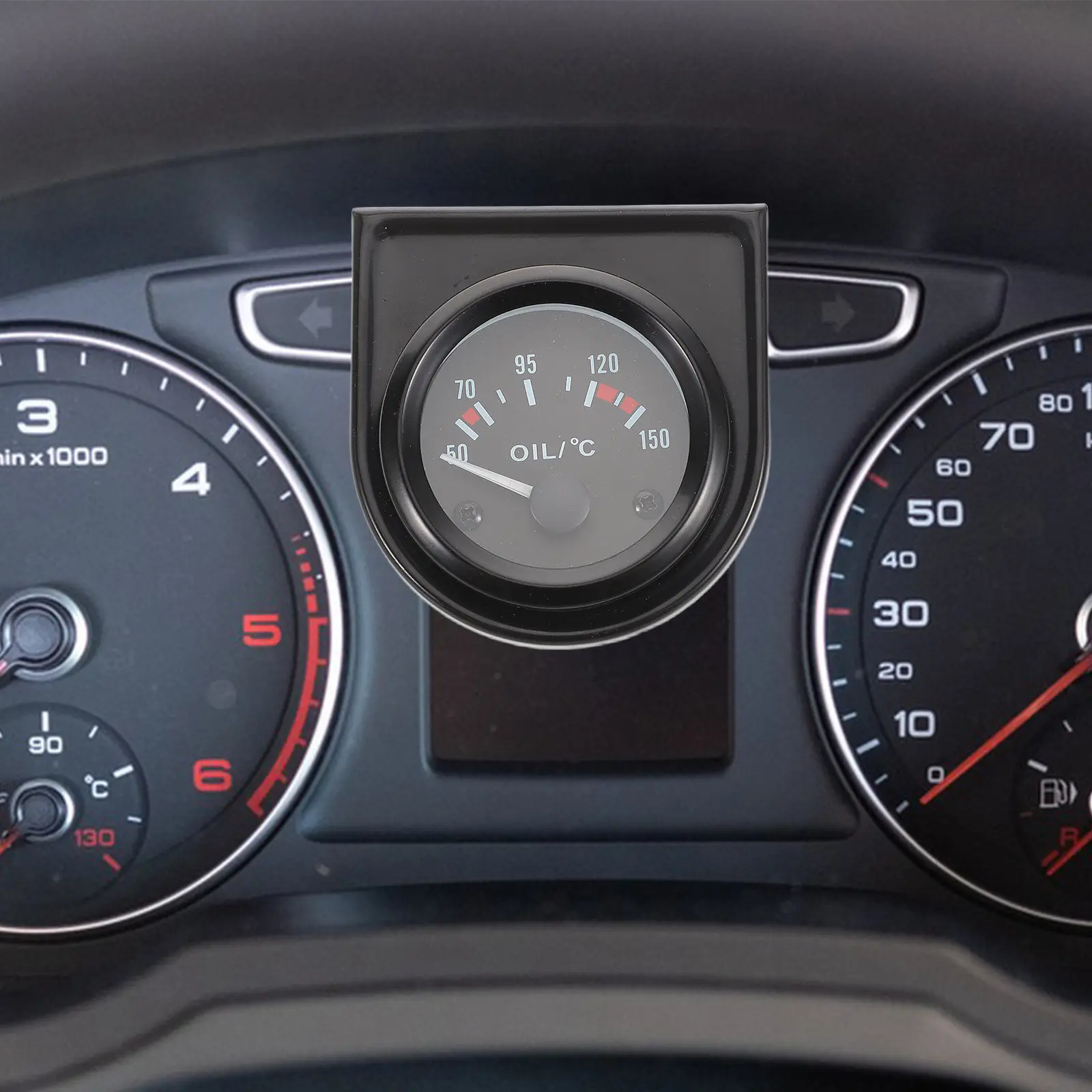 Automotive Car Oil Temperature Gauge 50-150C Pointer Style Analog 12V Engine Monitor Instrument Bezel Oil Temp Gauge