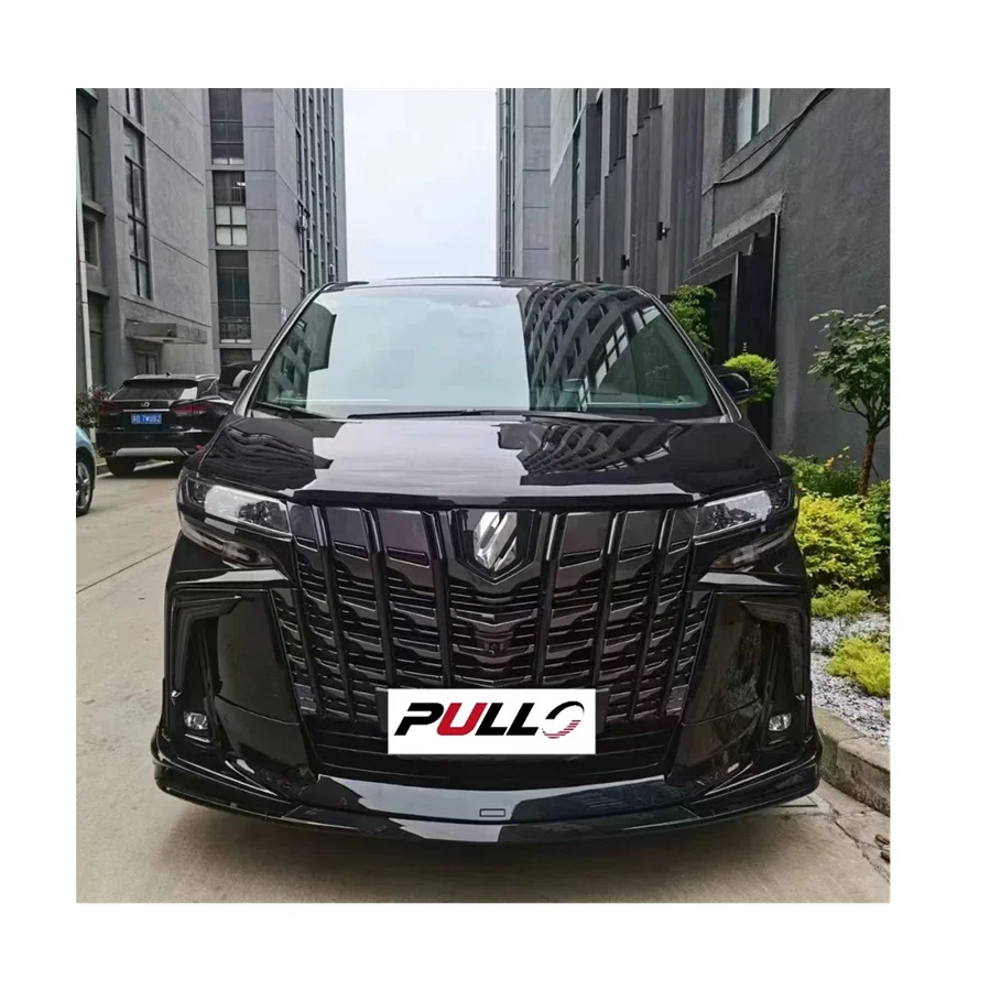 

hot selling body kit for TOYOTAs Alphard 2018-2022 upgrade to Black Warrior style front bumper assembly with grille rear