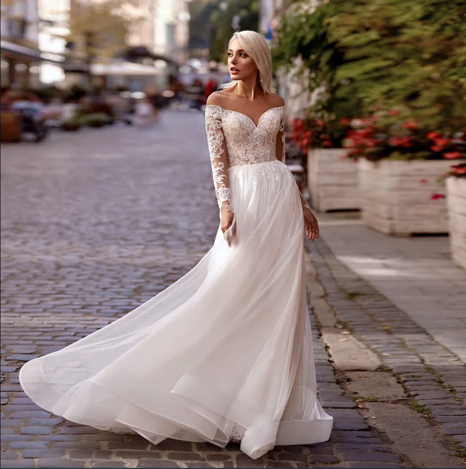 Proste suknie ślubne w kolorze kości słoniowej z miękkiego tiulu, bez rękawów, z trenem typu court, z materiału jersey, na lato 2025, suknie ślubne w kształcie litery A, Vestido De Novia