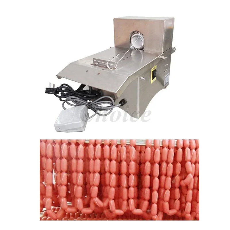 Tabletop Automatic Electric Sausage Tying Twisting Binding Strapping Machine Sausages Linker Knotter