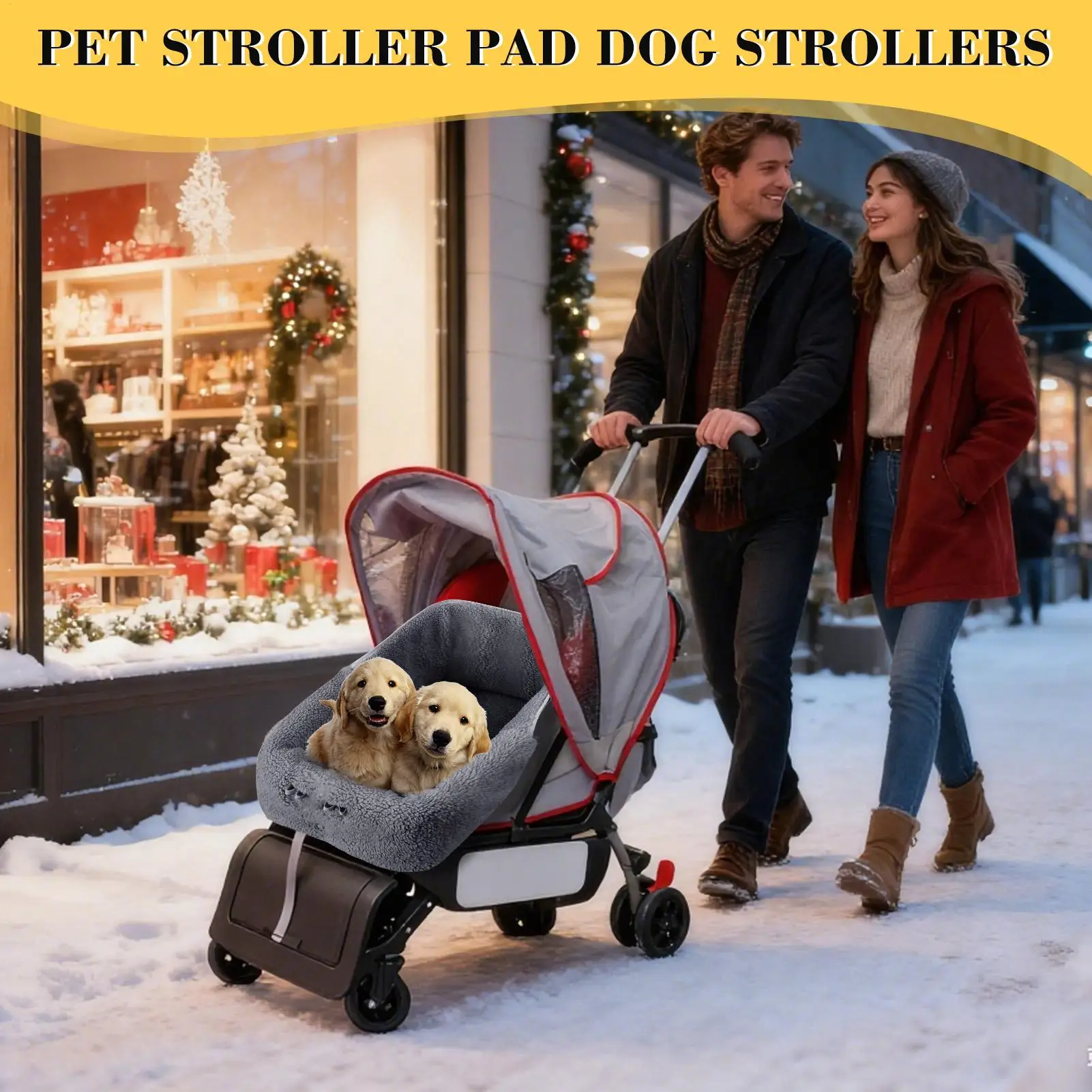 

Подушка для коляски для собак, нескользящий коврик для коляски для кошек, многоразовые товары для домашних животных для путешествий, улицы, пляжа, кафе, прогулок, шоппинга, парка, автомобиль