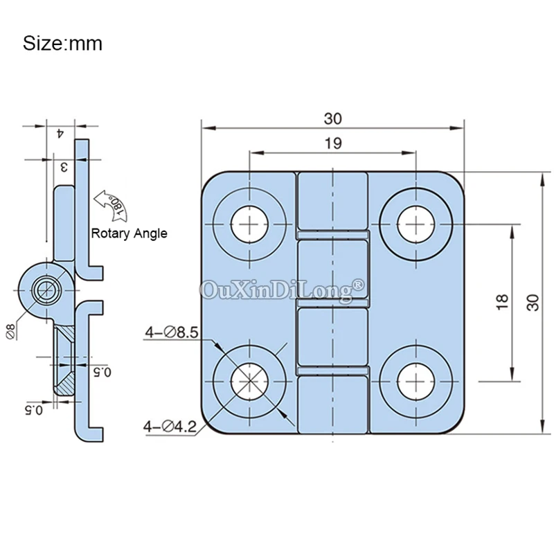 20PCS Zinc Alloy Industrial Hinges Distribution Box Chassis Hinge Switch Electric Cabinet Hinges Mechanical Equipment Box Hinges