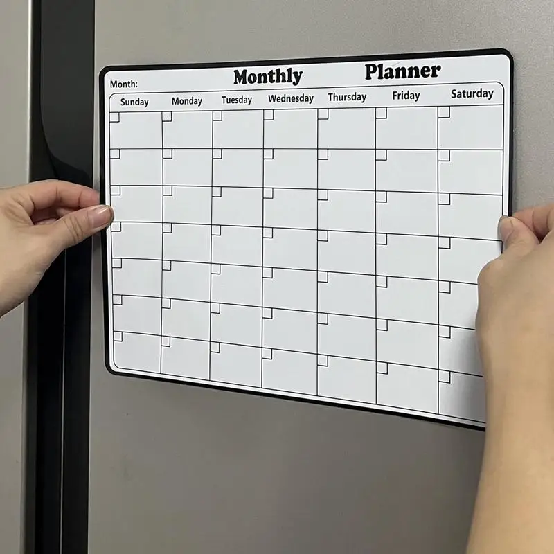 Koelkastkalender Magnetisch koelkast Whiteboard Droog uitwisbaar Magnetische koelkastkalender Droog uitwisbaar Familieschema Planbord tbv