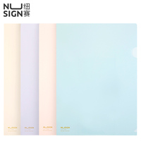10PCS/Bag Deli  Nusign NS183 a4 transparent document bag file folder mix color file pocket file bag Fashion