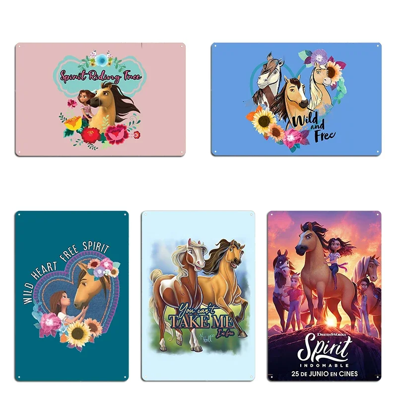 Spirit Riding Free Design spirit untamed 2021 You Can't Take Me Metal Vintage Customize Design Classic Iron Tin Sign Poster