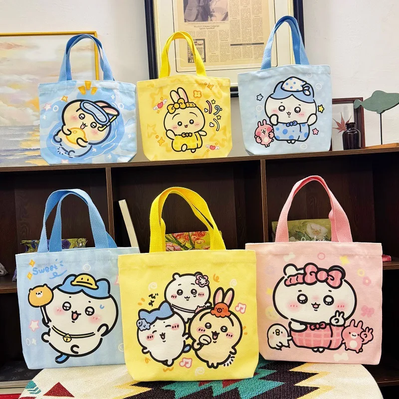 Chiikawa Tote Bag Girl Kawaii Cartoon Ins Gifts for Companions Student Handbag Birthday Gift Bags for Woman Anime Figure