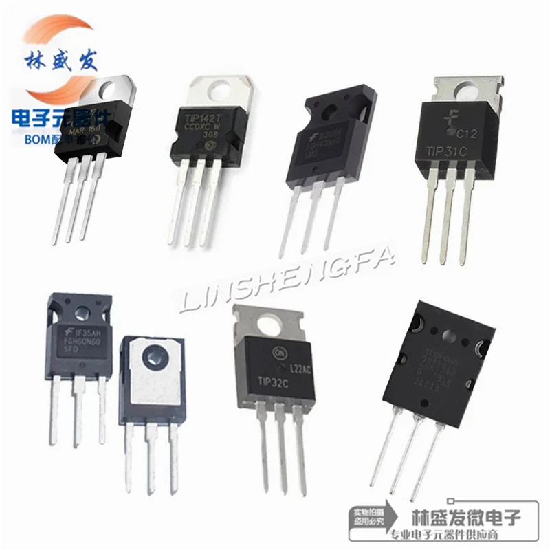 10PCS TIP120 TIP122 TIP125 TIP127 TIP142T TIP147T TO-220 transistor Darlington transistor