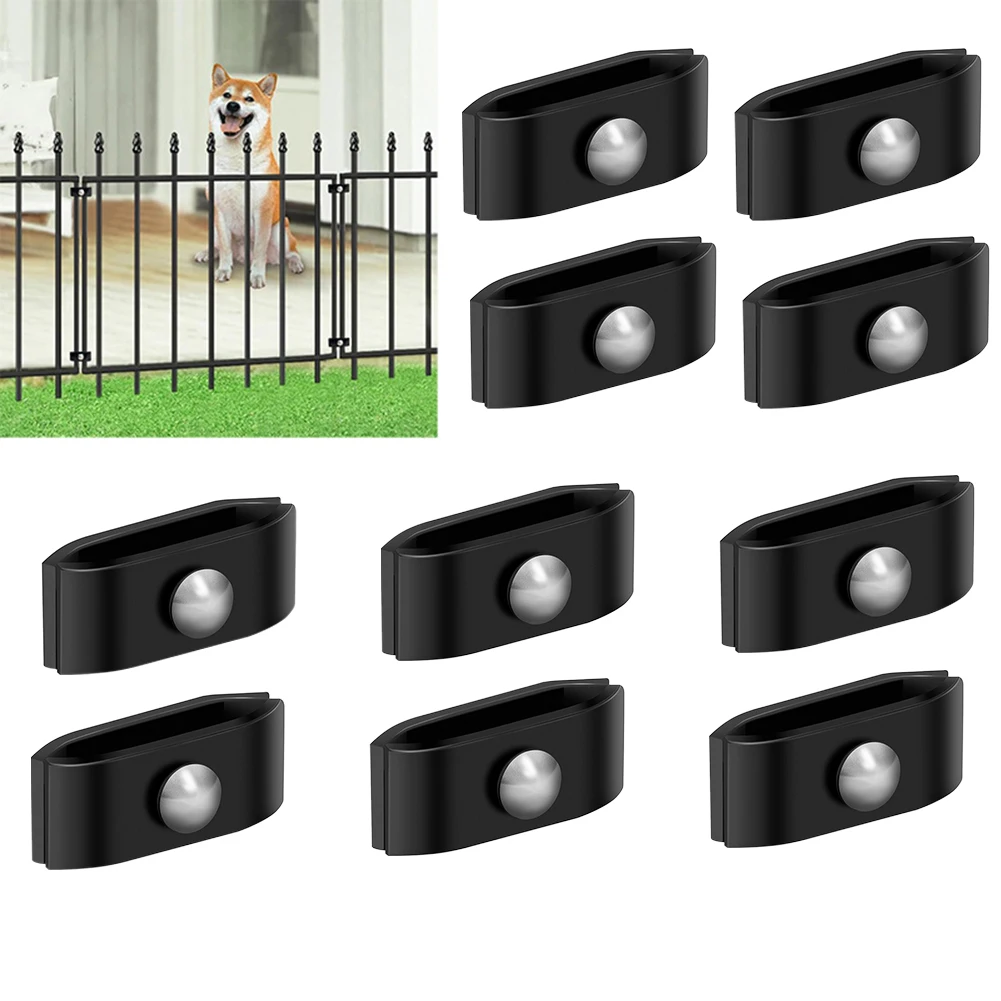 10 Pcs Metal Double Pole Mesh Fence Corner Connector Bracket Metal Mesh Pad Connector Bracket For Garden Fence