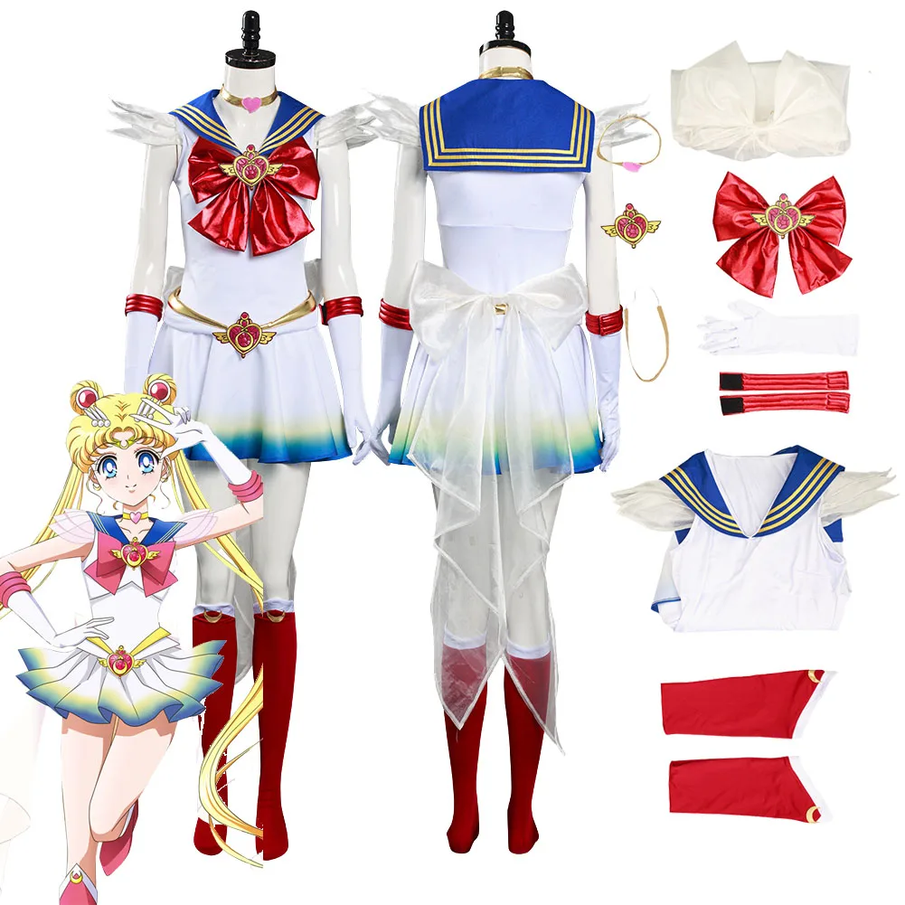 

Eternal Tsukinoo Usagii Cosplay Costume Dress Sailor Dress Uniform JK Skirts Outfits Girls Women Adult Halloween Carnival Suit