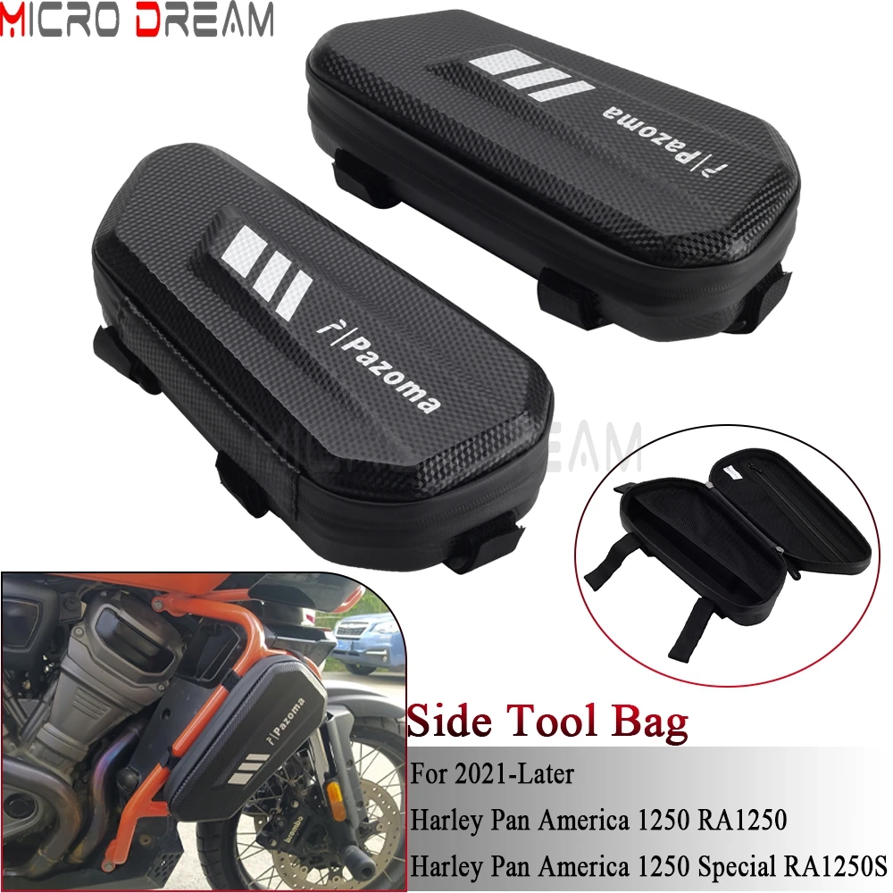 

Для Harley Pan America 1250 RA1250 RA1250S 2021-2024 мотоциклетный водонепроницаемый ящик для инструментов, боковые сумки для хранения, жесткий подвесной чехол