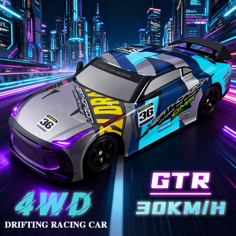 

New GTR High Speed 4WD RC Car 30KM/H Dai Ling Off-Road Drift Stunt Vehicle Remote Control Car for Boy Racing Toy Christmas Gifts